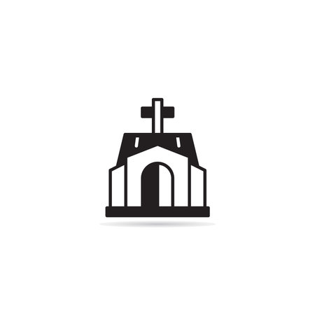 church building icon vector illustrationのイラスト素材