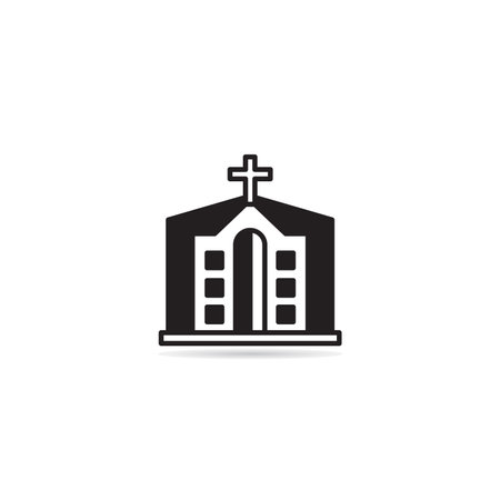 church building icon vector illustrationのイラスト素材
