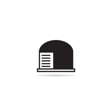warehouse building and garage icon vector illustrationのイラスト素材