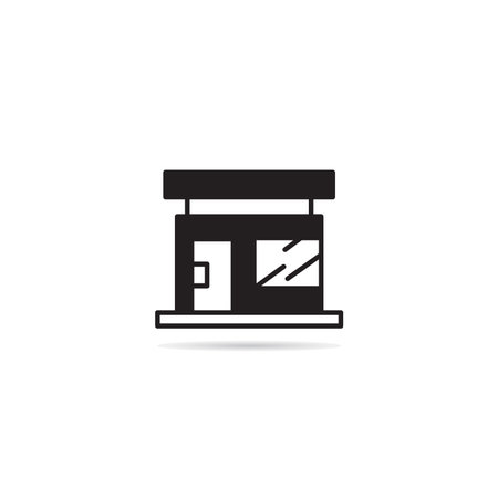 house building icon on white backgroundのイラスト素材