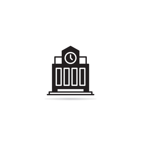 university, school building icon vector illustrationのイラスト素材