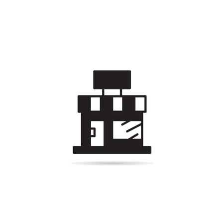 shop building icon vector illustrationのイラスト素材