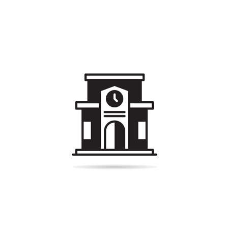 university, school building icon vector illustrationのイラスト素材
