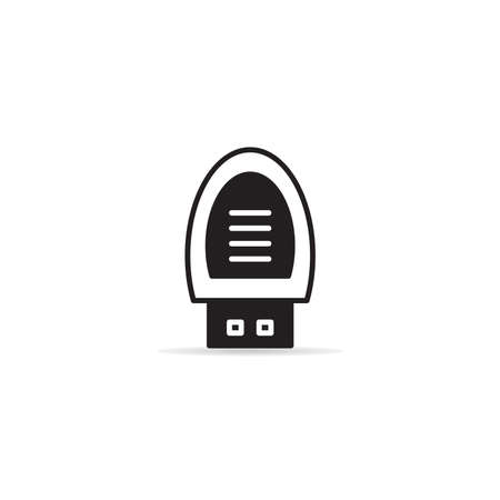 usb memory stick icon on white backgroundのイラスト素材