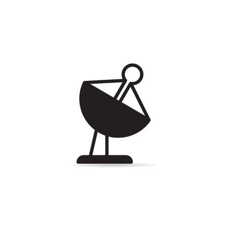 satellite dish icon on white backgroundのイラスト素材