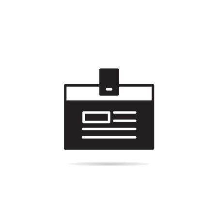 identification card badge iconのイラスト素材