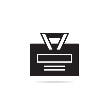 identification card badge iconのイラスト素材