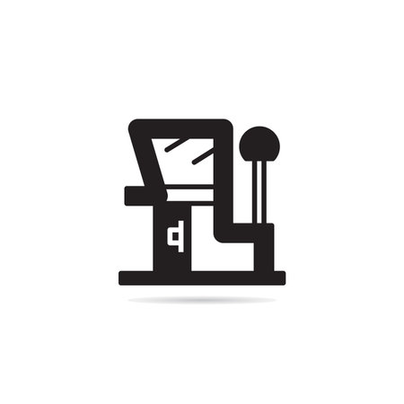modern building icon on white backgroundのイラスト素材