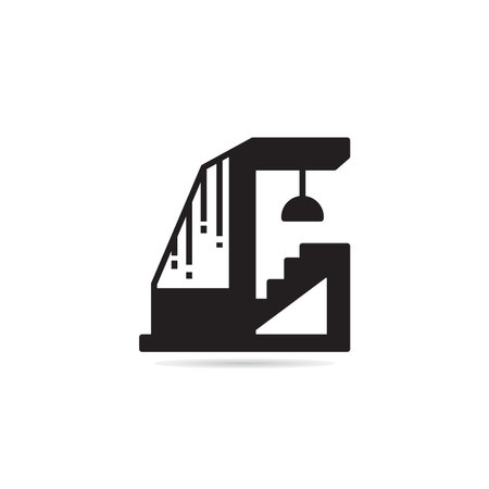 modern building icon on white backgroundのイラスト素材