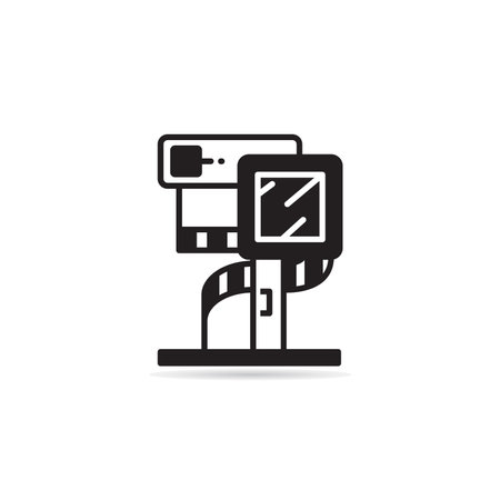 modern building icon on white backgroundのイラスト素材