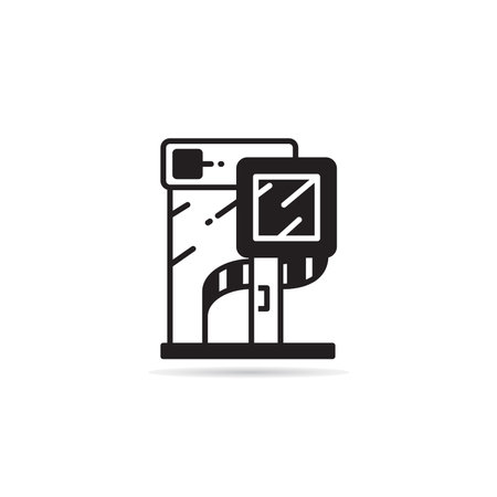modern building icon on white backgroundのイラスト素材