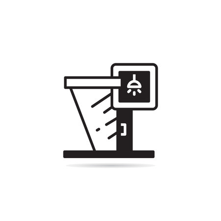 modern building icon on white backgroundのイラスト素材
