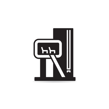 modern building icon on white backgroundのイラスト素材