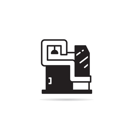 modern house building icon on white backgroundのイラスト素材
