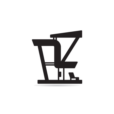 modern building icon on white backgroundのイラスト素材