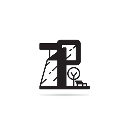 house building icon on white backgroundのイラスト素材