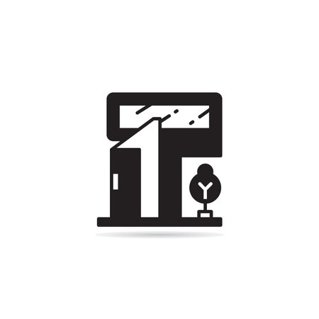 house building icon on white backgroundのイラスト素材