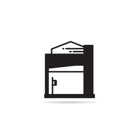 house building icon on white backgroundのイラスト素材