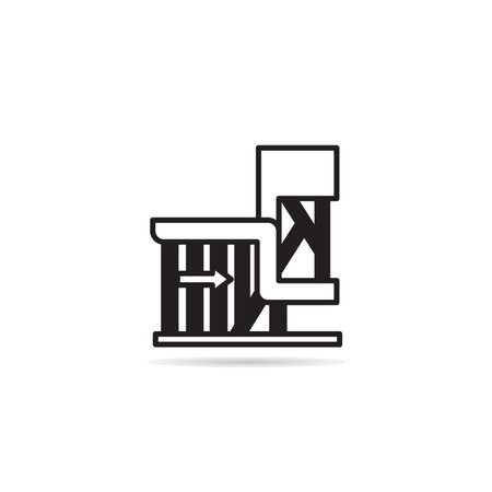 house building icon on white backgroundのイラスト素材