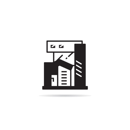 house building icon on white backgroundのイラスト素材