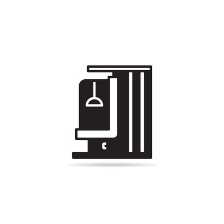 house building icon on white backgroundのイラスト素材