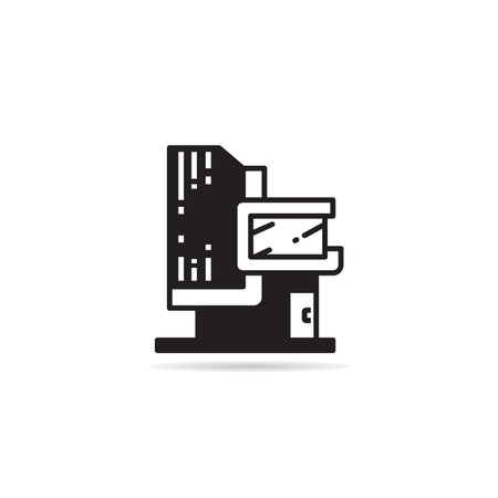 house building icon on white backgroundのイラスト素材