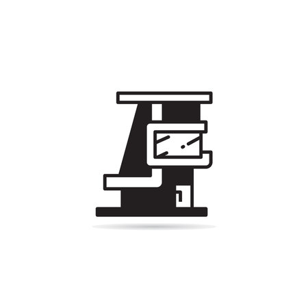 house building icon on white backgroundのイラスト素材