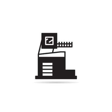 house building icon on white backgroundのイラスト素材