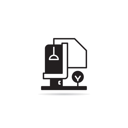 modern house building icon on white backgroundのイラスト素材