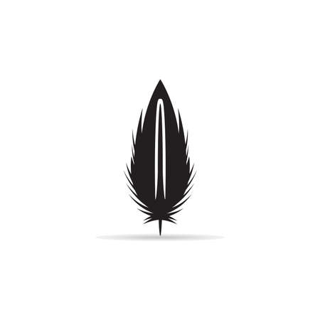 silhouette feather icon vector illustrationのイラスト素材