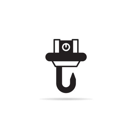 hoist and industrial crane hook icon vector illustrationのイラスト素材