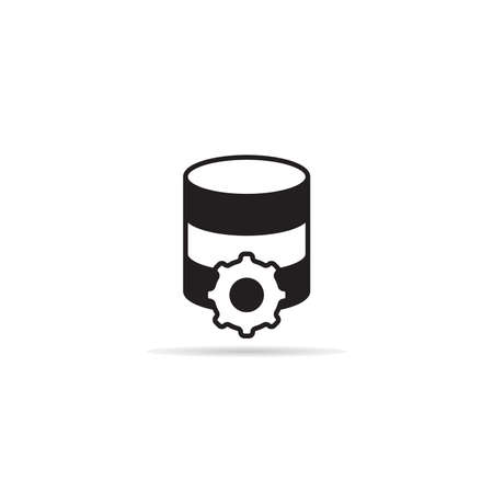 database and gear icon vector illustrationのイラスト素材