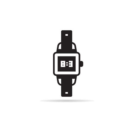 smart hand watch icon on white backgroundのイラスト素材