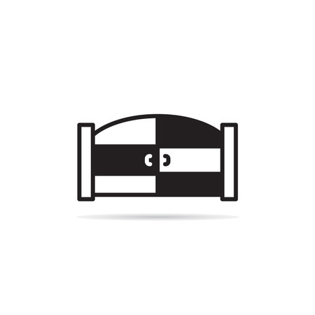 house gate icon illustration on white backgroundのイラスト素材