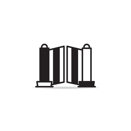 house gate icon illustration on white backgroundのイラスト素材