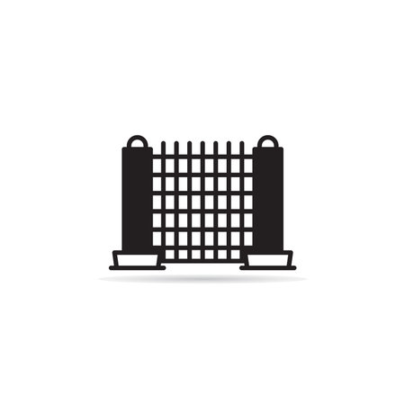 house gate icon on white backgroundのイラスト素材