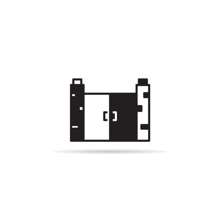 house gate icon on white backgroundのイラスト素材