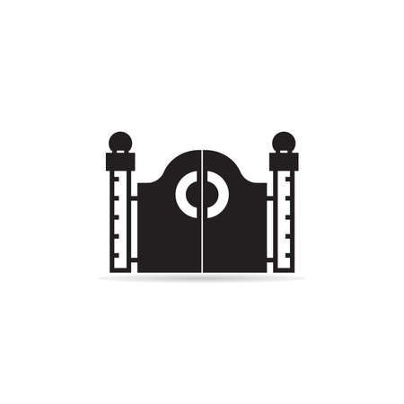gate and fence icon vector illustrationのイラスト素材