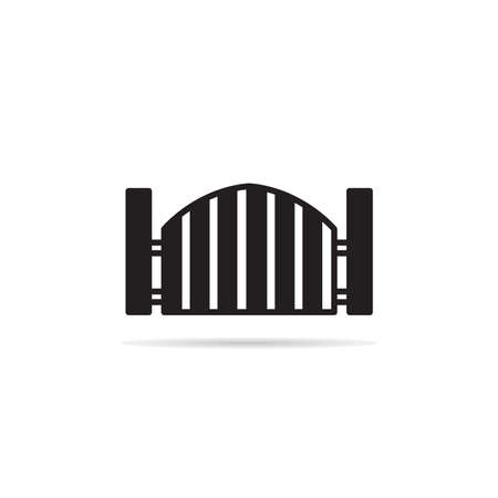 gate and fence icon vector illustrationのイラスト素材