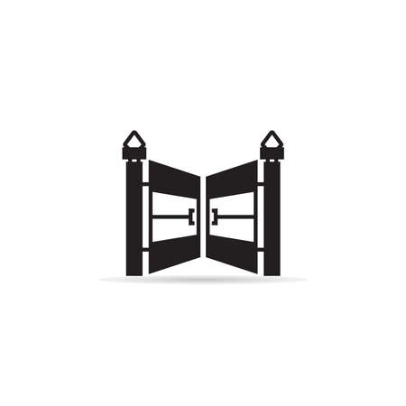 gate and fence icon vector illustrationのイラスト素材