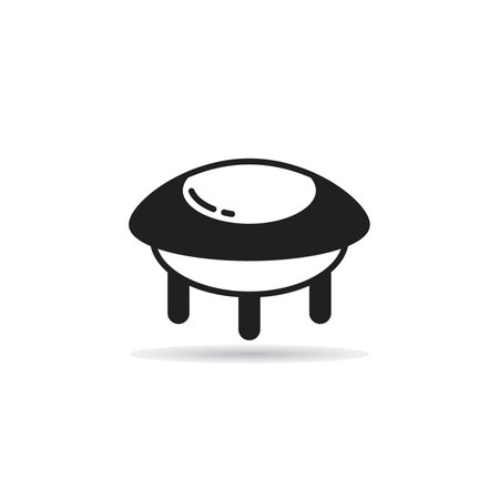 UFO icon in flat style.のイラスト素材