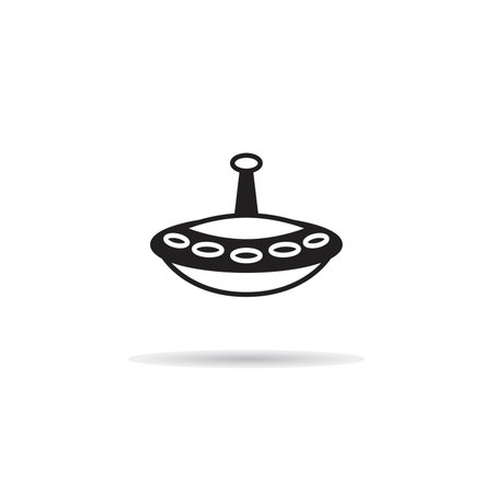 Toy icon. Black on white background with shadow. Vector illustration.のイラスト素材