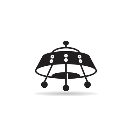 UFO icon. Vector illustration. Flat design style eps 10のイラスト素材