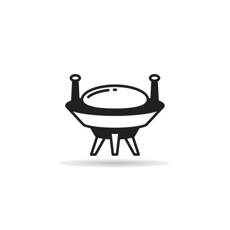 UFO icon. Vector illustration on white background. Isolated.のイラスト素材