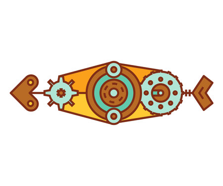 arrow weapon on white background steampunk style illustrationのイラスト素材