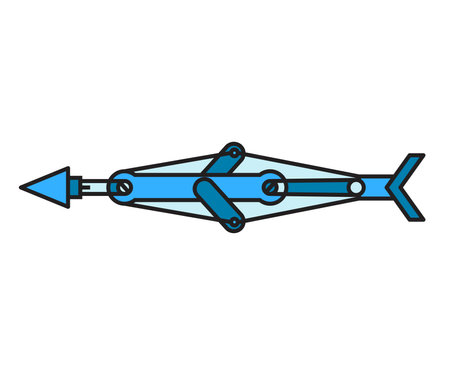 arrow weapon on white background steampunk style illustrationのイラスト素材
