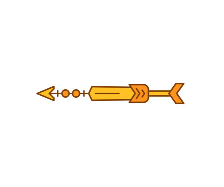 steampunk style arrow weapon illustrationのイラスト素材