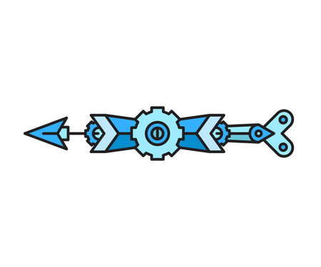 arrow weapon steampunk style on white background vector illustrationのイラスト素材