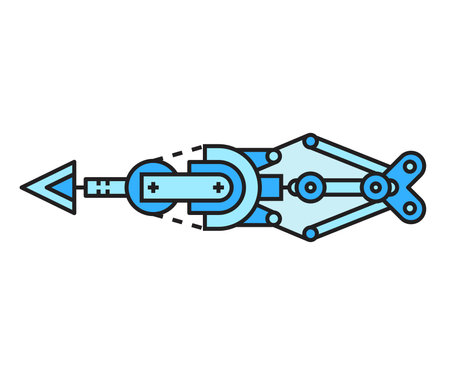 arrow weapon steampunk style on white background vector illustrationのイラスト素材