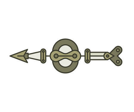 arrow weapon steampunk style on white background vector illustrationのイラスト素材